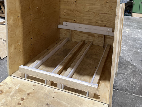 Innenleben einer Transportkiste für Messegüter Innenleben einer Transportkiste für Messegüter