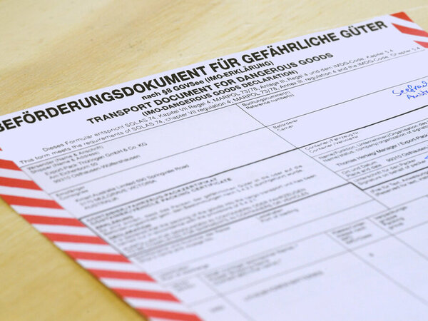 Beförderungspapiere Beförderungspapiere